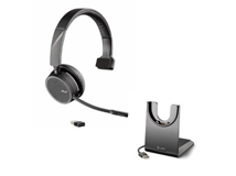 Plantronics Voyager 4210 UC, USB-C w/Stand Bluetooth Headset - Click Image to Close