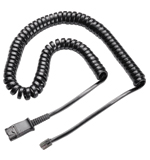 Plantronics U10 Coil Cord to QD Modular Plug - Click Image to Close