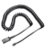 Plantronics U10P Coil Cable (QD to Modular Phone Jack)