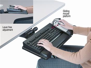 3M AKT100LE Adjustable Keyboard Tray - Click Image to Close